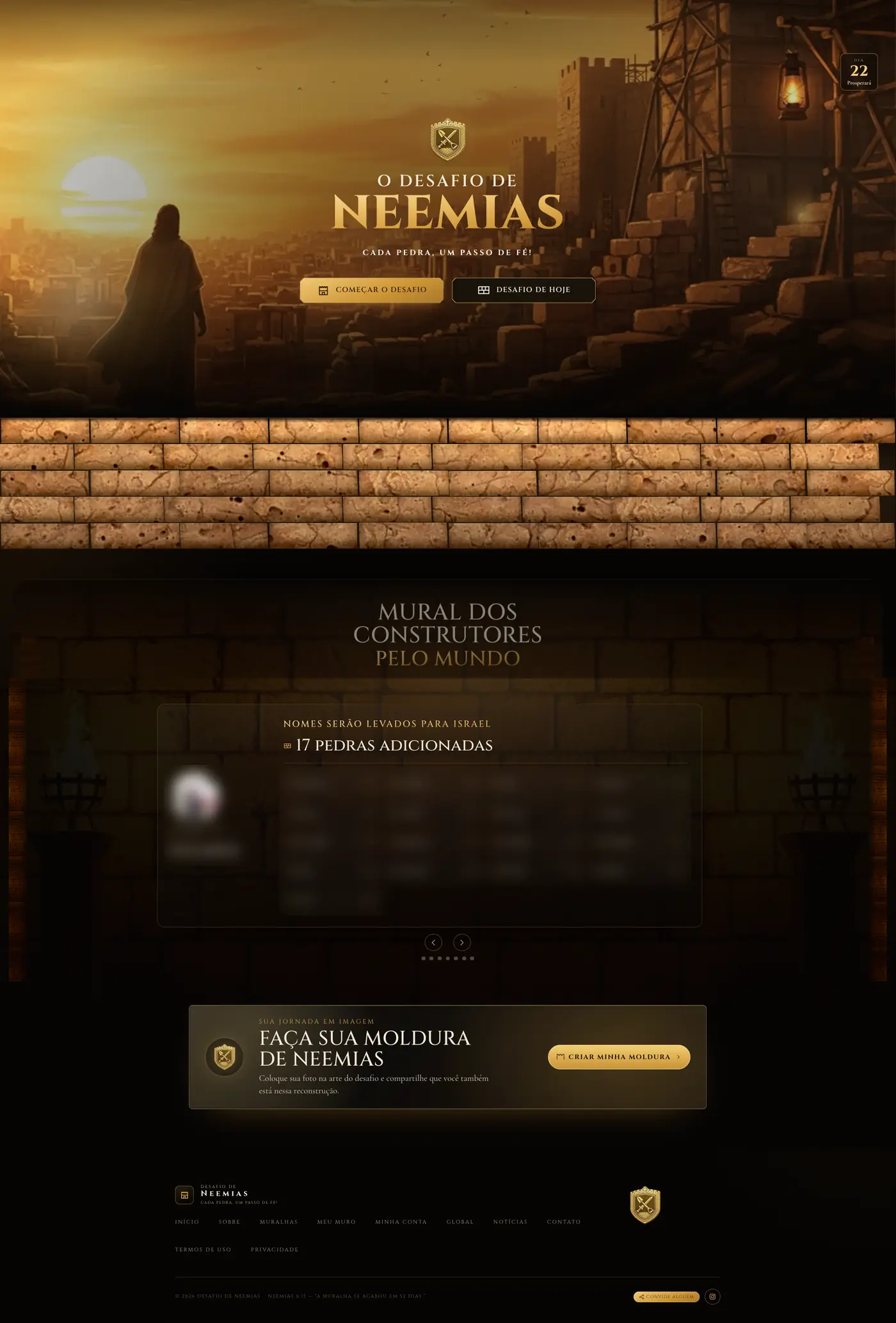 Desafio de Neemias — Página inicial